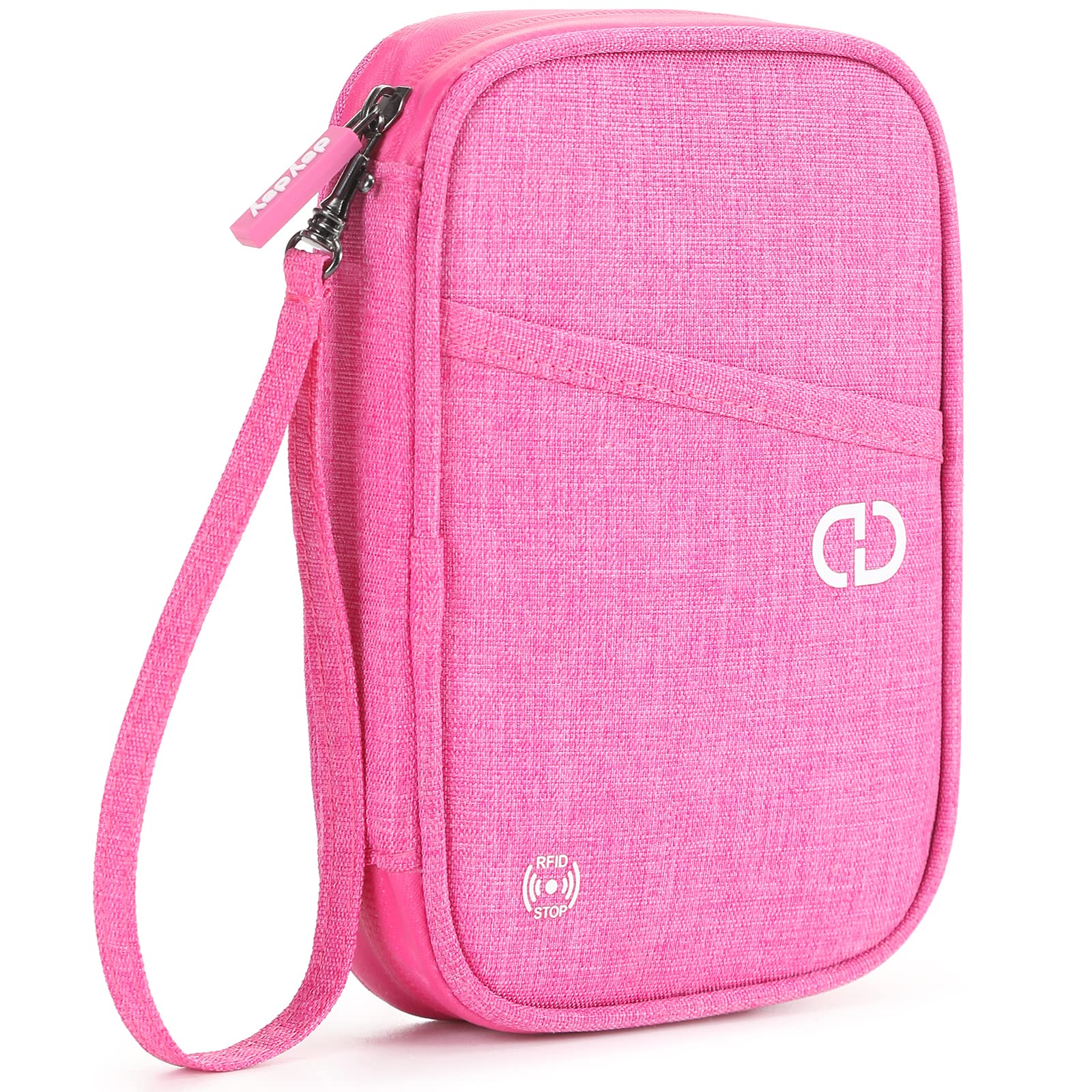 dayday® 2 Passport Holder for Travel Family - RFID Blocking Travel Wallet Organizer Bag for Documents - Water-Resistant Passport Wallet with Wrist Strap - Gifts for Men & Women