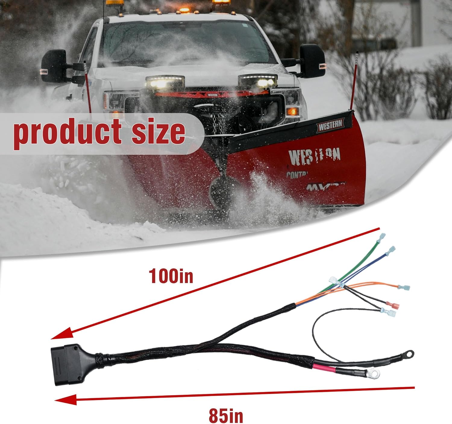 Boss MSC08881 SmartLight2 Plow Side Wiring Harness for 13-Pin 2008 Boss Plow Lights