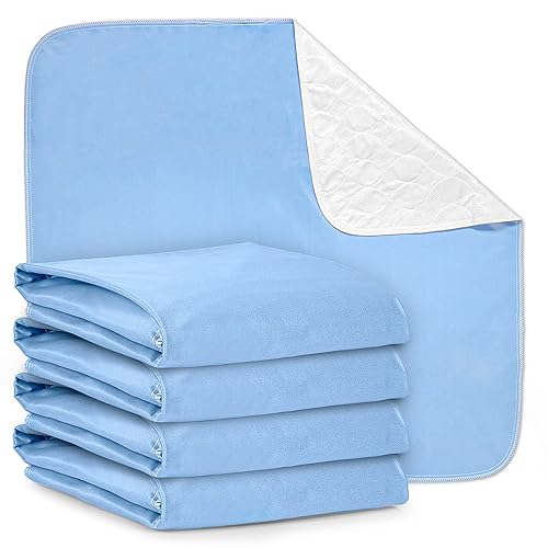 Almohadillas de cama impermeables para incontinencia, absorbentes, lavables, almohadillas de colchón para niños o adultos, planas, 34 x 52 pulgadas