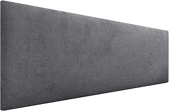DHOME Tête de lit en Similicuir ou Tissu AQUALINE - Tête de lit Lisse Tapissée Lit de Luxe (Tissu Gris Cendre, 145cm (Lits 120/135/140))