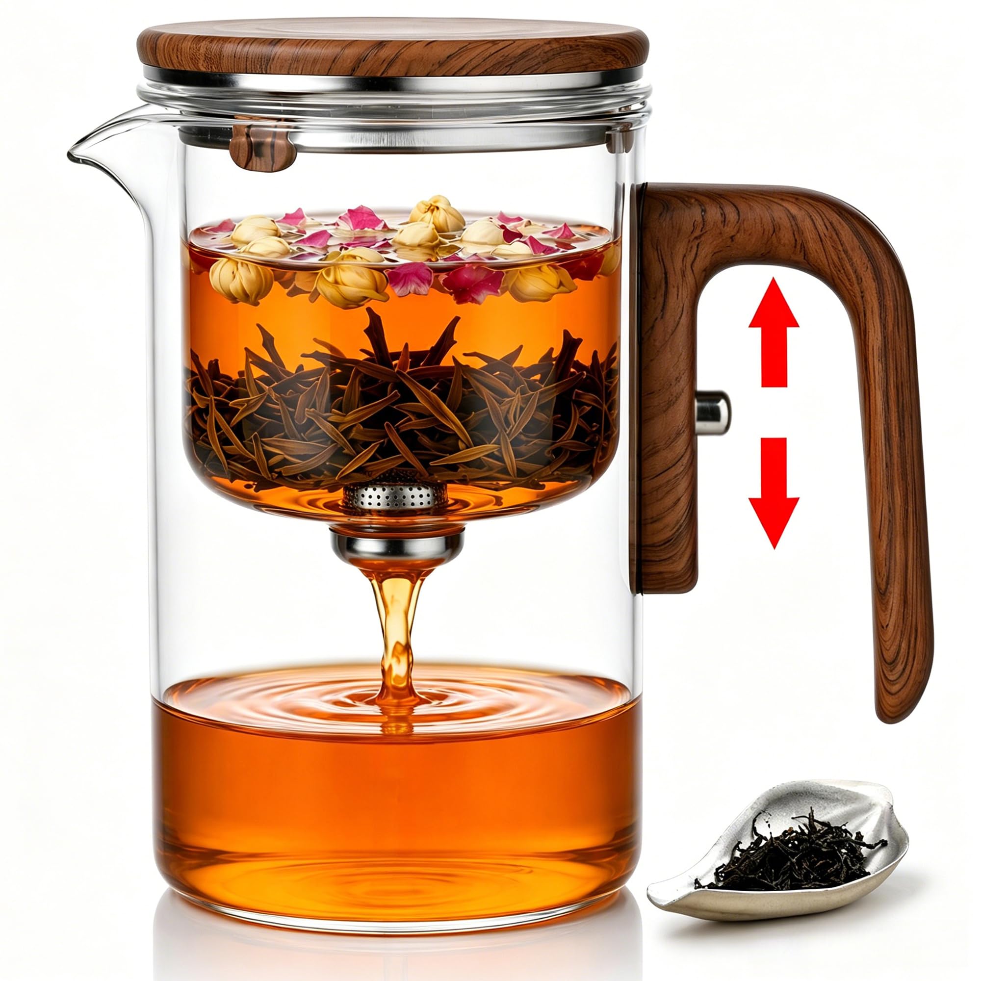DRNKNSTX Enchanted Tea Pot with Tea Infuser, Loose Leaf Tea Steeper, 700 ml