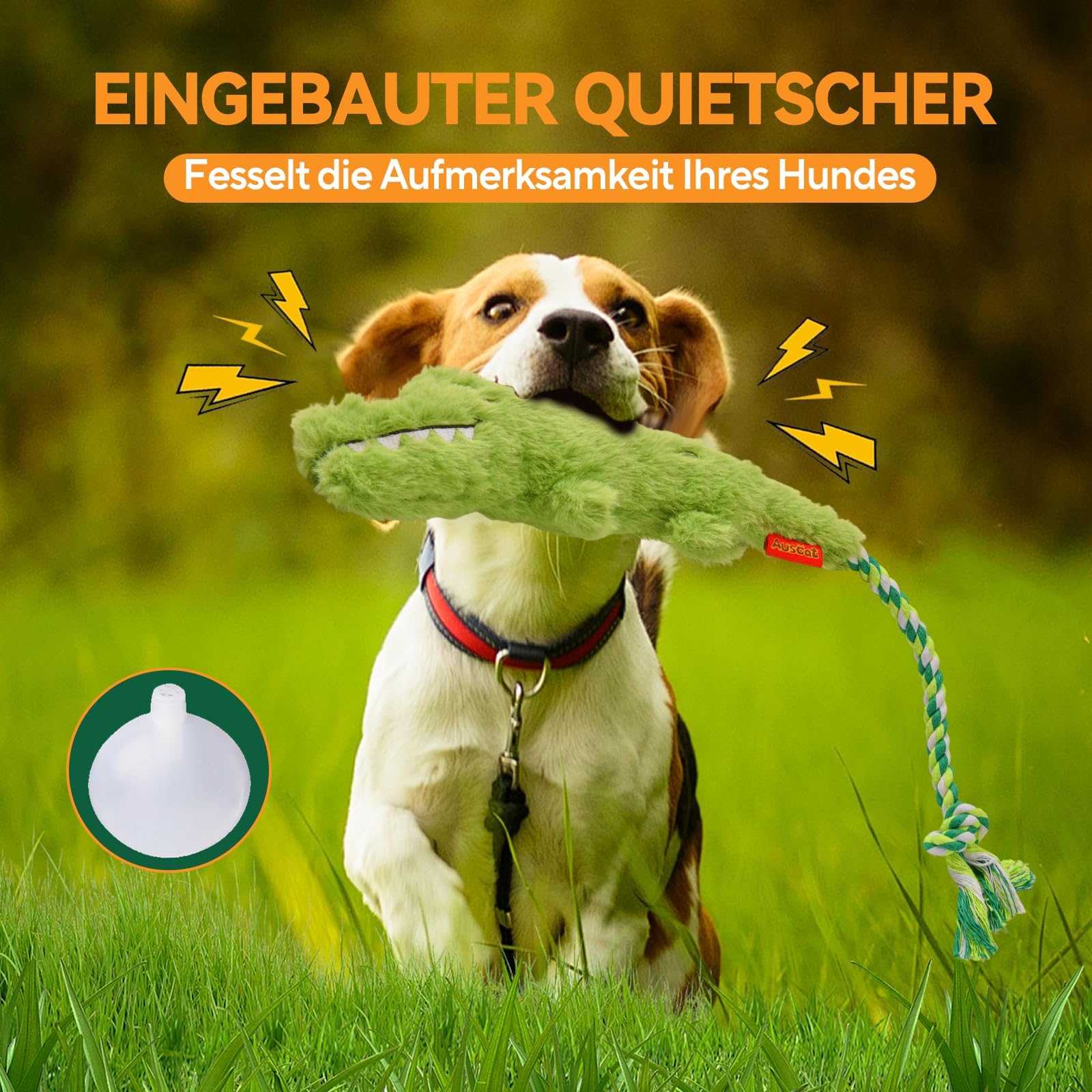 AUSCAT Cuerda de juguete para perros, cachorros, cocodrilos, elefantes y flamencos