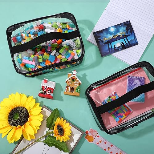 Miniatura 4 de Nitial Paquete de 3 bolsas transparentes de almacenamiento de juguetes, bolsas organizadoras de PVC con cremallera para juguetes, bolsas