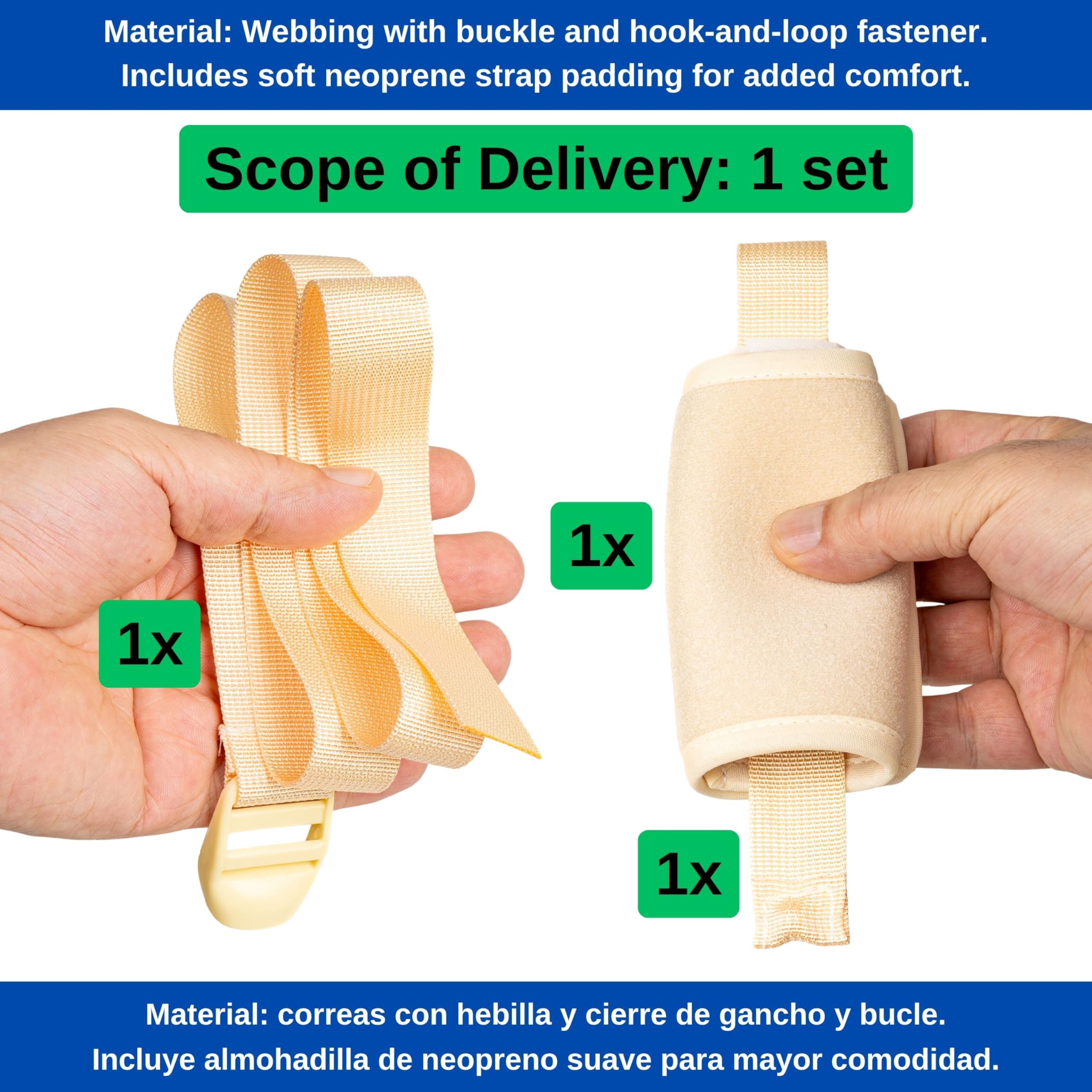 Set cintura inguinale con protezione cintura per seggiolone, confezione da 3, in beige, due cinture compatibili con Hauck Alpha Beta, Stokke Tripp Trapp, roba, Kinderkraft, ecc.