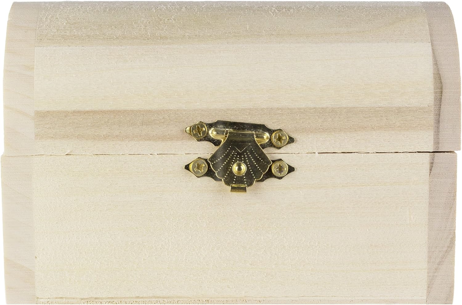 Package of 6 Unfinished Wood Treasure Chest Boxes for Weddings, Crafts & More