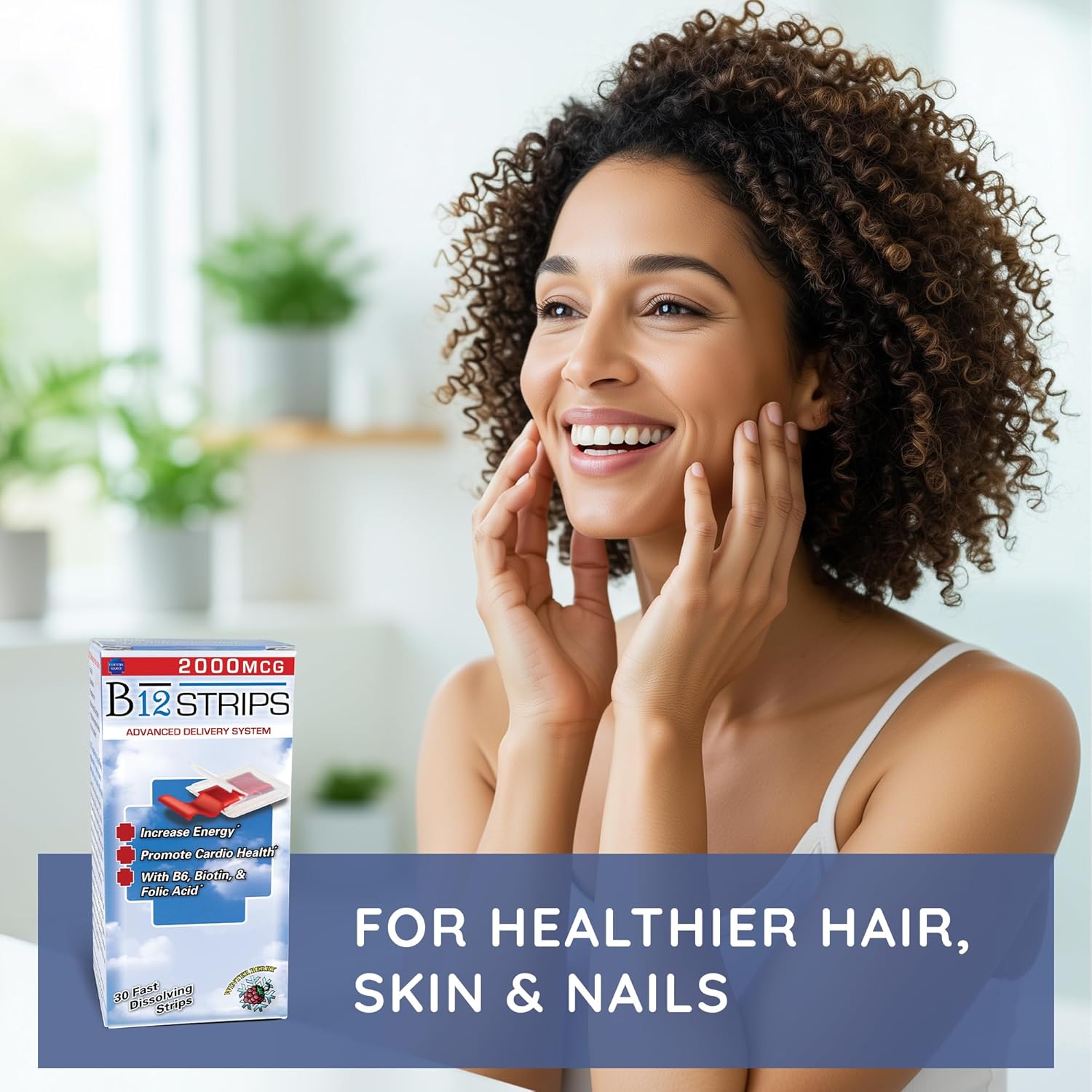 Essential Source 2,000 mcg Methylcobalamin Vitamin B12 Sublingual Energy Strips | Biotin, B6, 5-MTHF L-Methylfolate | Sublingual B12 Vitamins, Folate | Energy, Nerve Function - 30 Strips - Image 6