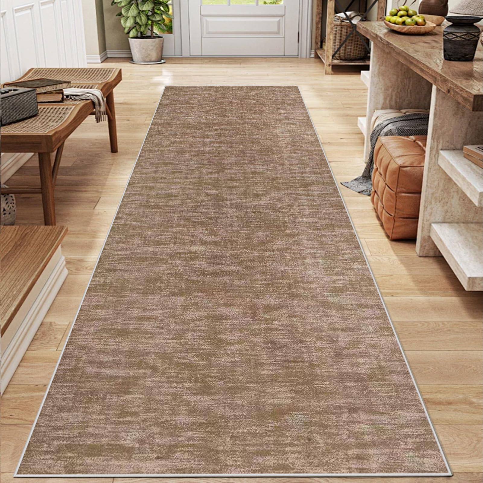 Hallway Runner Rug Non Slip 120 x 320 cm Long Hall Runner Kitchen Rug Washable Heavy duty Corridor Rugs Absorbent Short Pile Narrow Carpet Runner for Entryway Sink Hallways Dining Areas Carpets — image 1