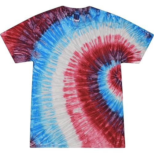 Colortone Tie Dye T-Shirts for Men and Women - Unisex Short Sleeve Tie-Dye T Shirts for Adults