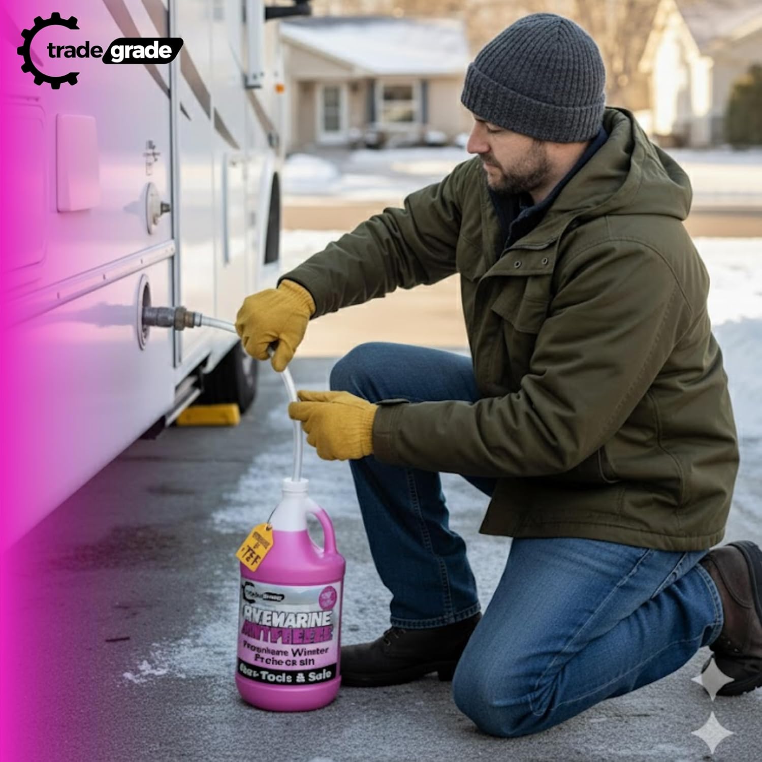 Premium Blend RV Antifreeze for Winterizing – Marine Antifreeze -75°F Freezing Point Protection, 2 Gallon (2-Pack) – Pink Winterizing Fluid for Boats, Pools, Spas, Campers, Vacation Homes