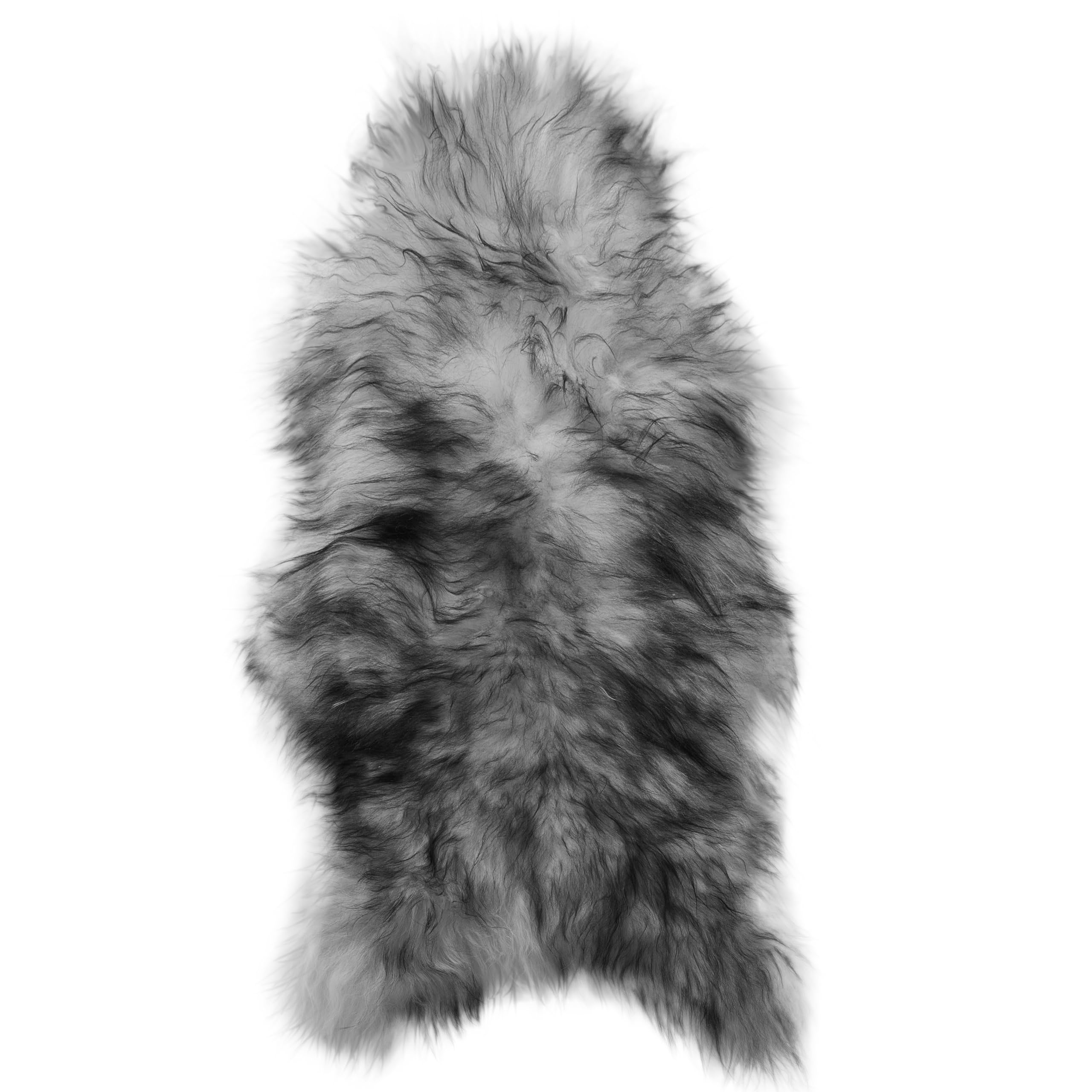 Simply Sheepskin Icelandic Rug - Black & White Genuine Iceland Sheepskin - Ultra Soft Wool Bedside Rug, Machine Washable - Perfect for Any Room, (90-100 x 60cm) — image 1
