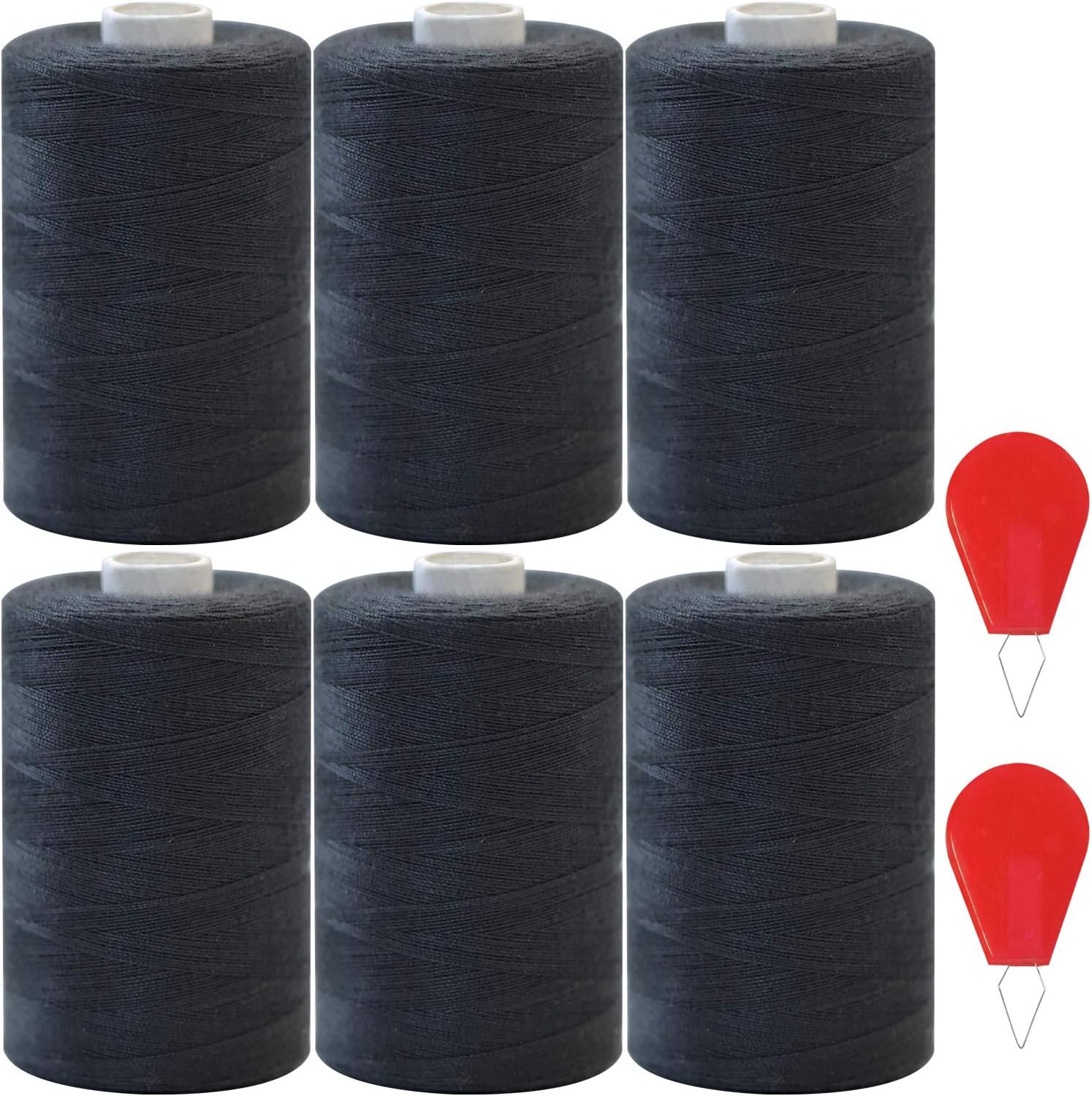 Black Sewing Thread 100 Spun Polyester Spool Thread，All
