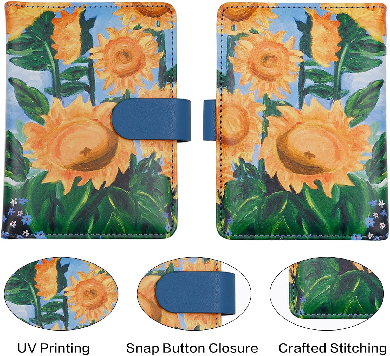 Melsbrinna Rfid Passport Holder for Travel women/Men, Cute Passport Wallet Rfid Blocking Card Slots, Rfid Passport Cover/CaseTravel Wallet, Passport Book Holder (1, Blue2) - Image 6