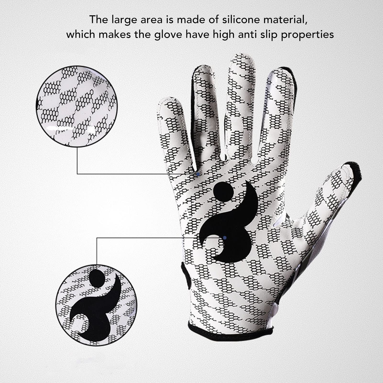 plplaaoo Accessoires De Football, Gants De Football, Gants De Récepteur, Gants De Football pour Jeunes, Gants De Football pour Hommes, Gants De Football Américain Antidérapants, Gants De Sport, GA
