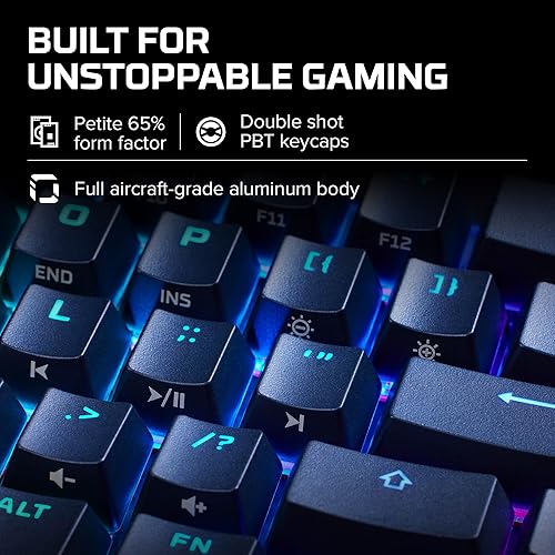 Miniatura 5 de HyperX Alloy Origins 65 - Teclado mecánico para juegos, factor de forma ultra compacto del 65 %, teclas PBT de doble disparo, retroiluminación LED