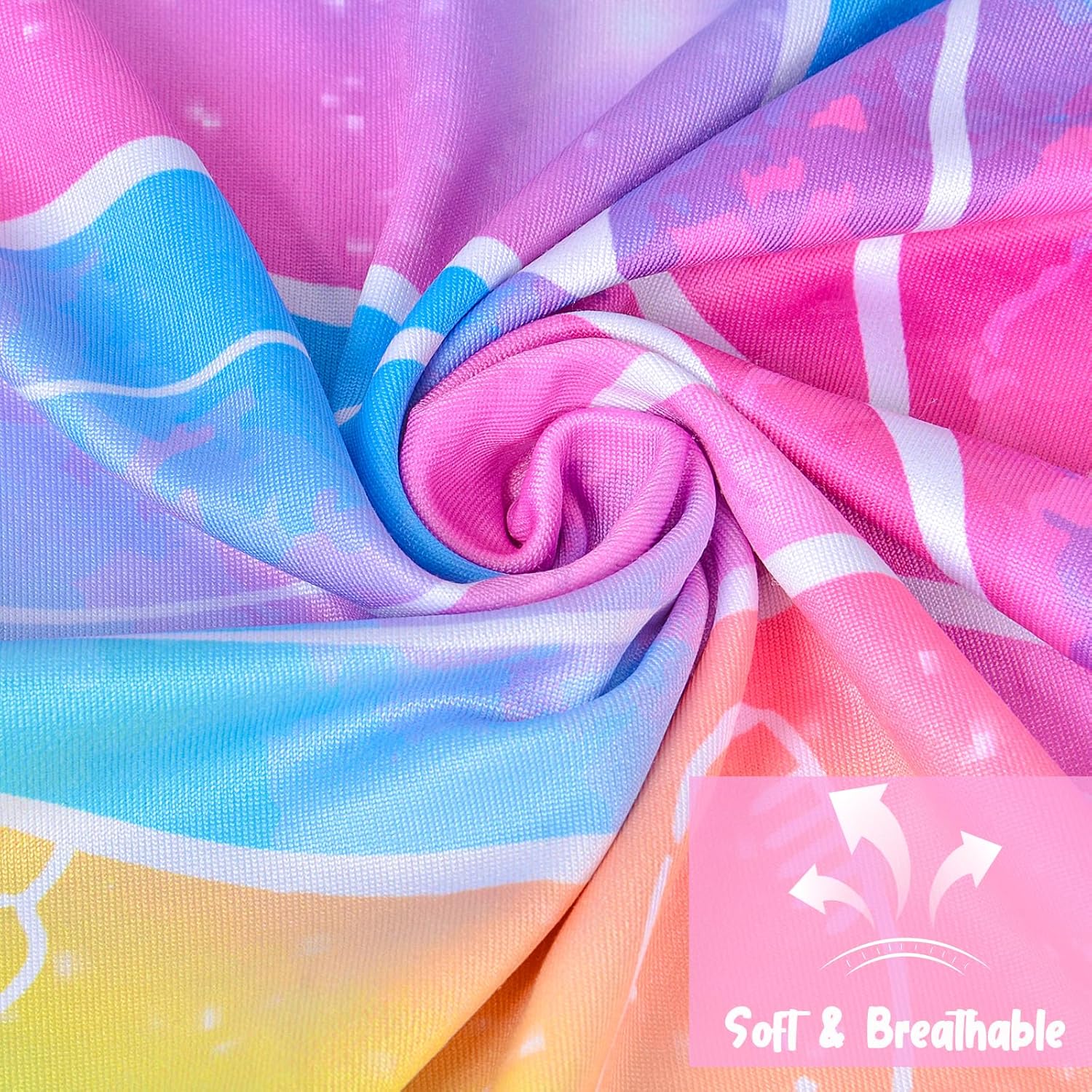 Kid Girls Nightgown Night Dress Unicorn Rainbow Princess Pajamas Sleepwear Nightie - Image 4