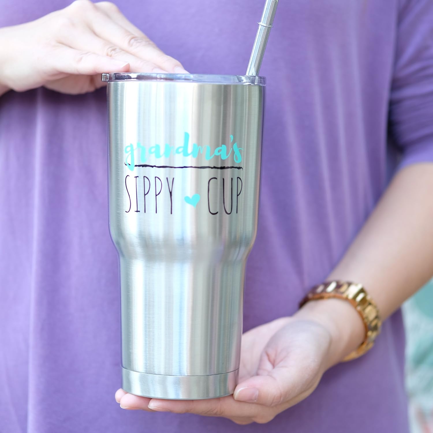 Get Special Price Grandma's Sippy Cup 30 oz. Stainless Steel Tumbler Value Pack - Proudly Screen Printed in the USA - Double Wall Vaccum Insulated