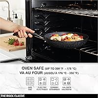 Vista 7 de Starfrit The Rock 25cm (10") Sartén antiadherente con parrilla - Aluminio forjado duradero - Apto para horno - Libre de PFOA - Fácil de limpiar