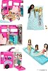 Barbie Dream Camper has a great gliding pool with 7 areas and a full car/Barbie movie! HCD46 Doll Sold Separately Clothes Doll 3 Years and Up