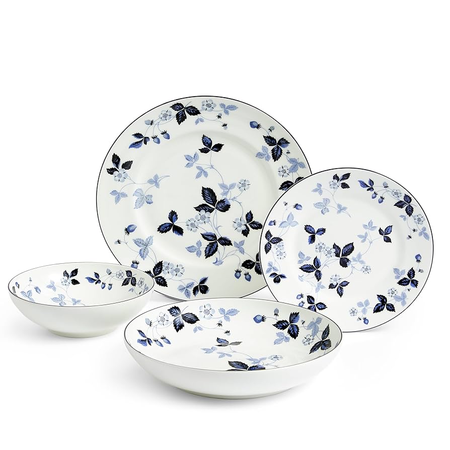Amazon.com | Wedgwood Wild Strawberry Inky Blue Dinnerware