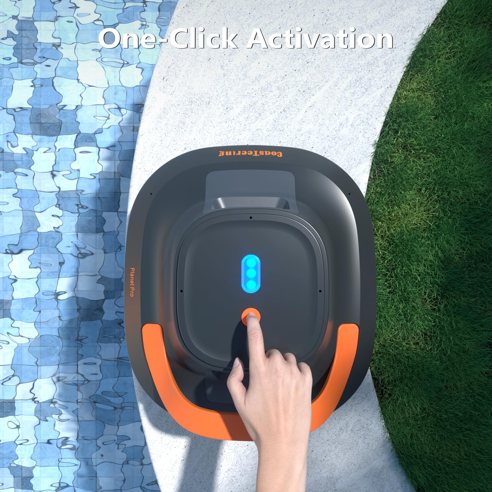 Robot aspirateur de piscine sans fil, jusqu'à 180 minutes d'autonomie, avec deux moteurs sans balais, 2 chemins de nettoyage, robot nettoyeur de piscine pour piscines hors sol et piscines