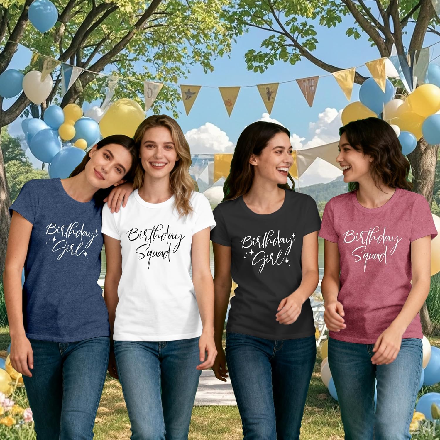 Birthday Shirts for Women Birthday Squad T Shirt Bday Girl Tee Top - Image 4