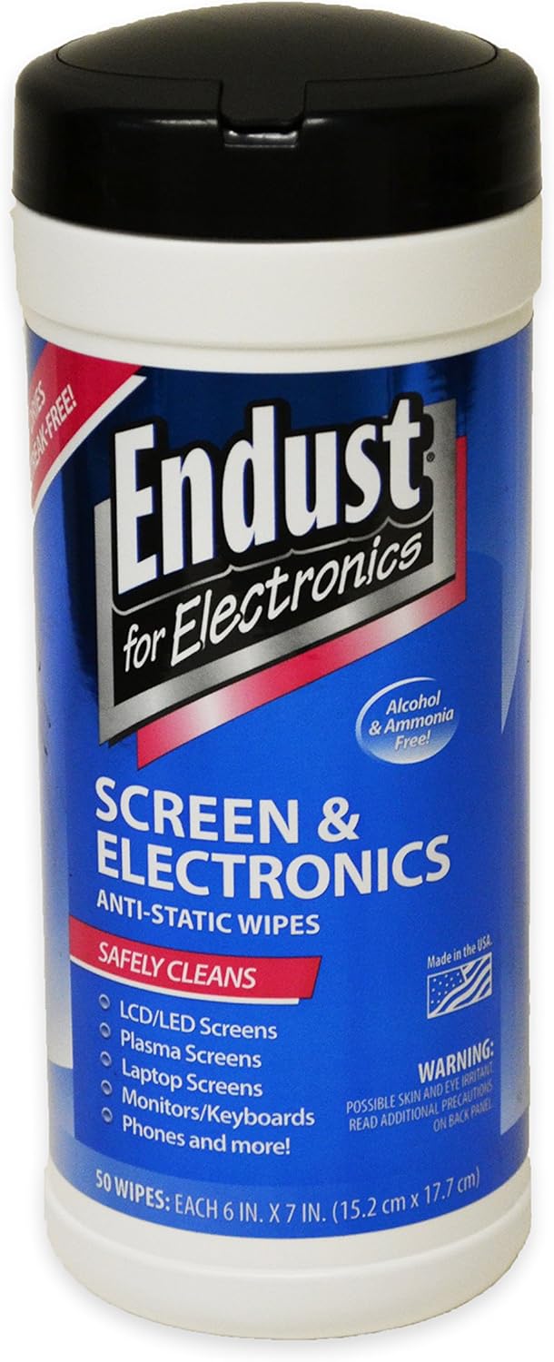 Endust 14347 Screen and Electronics Surface Cleaning Wipes