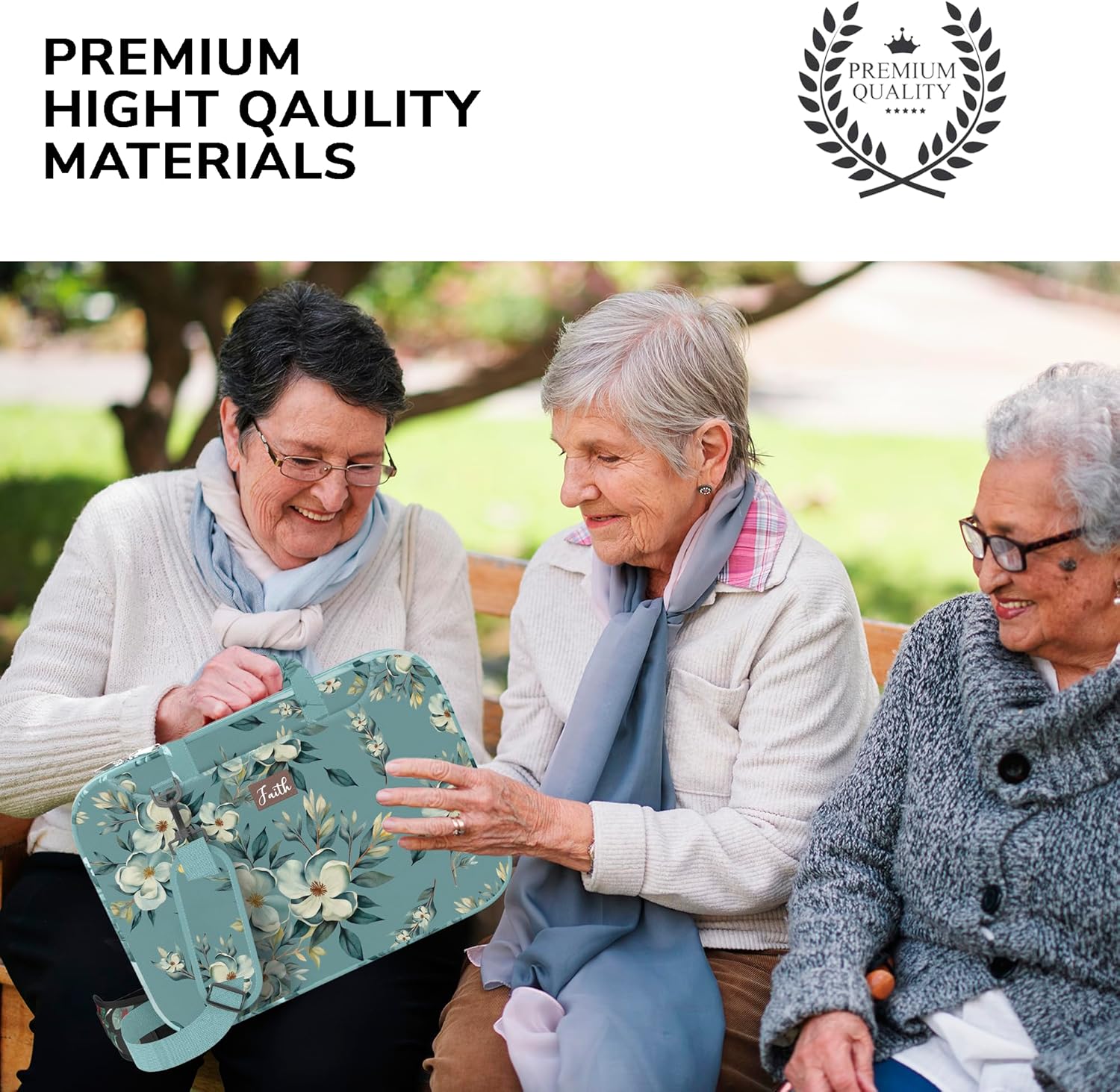 DEHITE Bible Bags for Women — Bible Covers for Women — Floral Black Bible Bag Carrying Case — Messenger Bag - Image 2