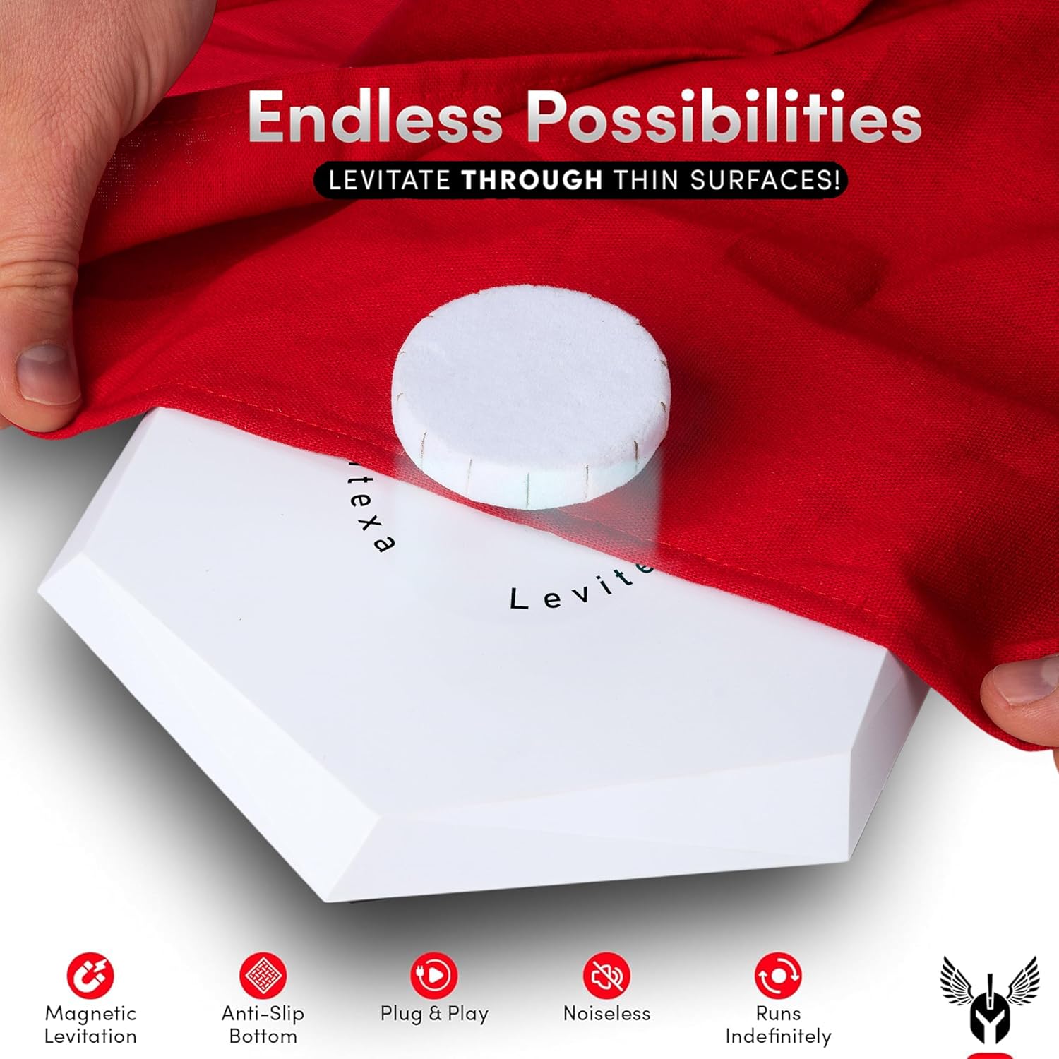 Nimbus Levitating Display - Floating Display, Levitating Display Stand, Levitating Decor, Magnetic Display, Magnetic Levitation for Figures and Toys White