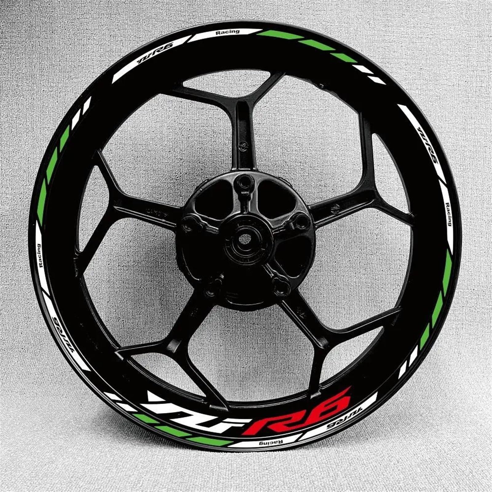 Stickers Motorcycle Wheel Stickers Night Reflective Decorative Rim for Yamaha YZFR6 YZF R6(Style 4)