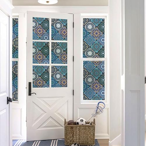 Vista 13 de DKTIE Película de vidrio esmerilado de línea geométrica para ventana, cubierta de ventana de puerta y ventana, protección de privacidad para día