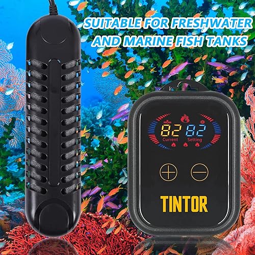 Miniatura 5 de Calentador de acuario sumergible, calentador de tanque de peces de 800 W1200 W, calentamiento rápido y ahorro de energía, controlador de temperatura