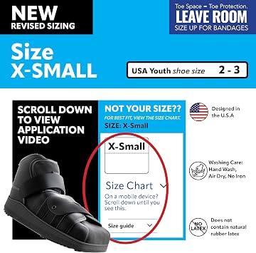 High Medical Shoe Closed Toe, Walker Boot, Size XS-Kids