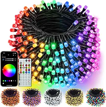 240LED Smart Color Changing Christmas Lights App Controlled 95FT Waterproof RGB Twinkle String Light with Music Sync