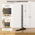 5Rcom Universal TV Stand for 20-75 inch TVs, Tabletop TV Base with Height Adjustment, Holds up to 110lbs, Max VESA 800x600mm, for LCD LED Flat Screen TVs with Wide Stability Base