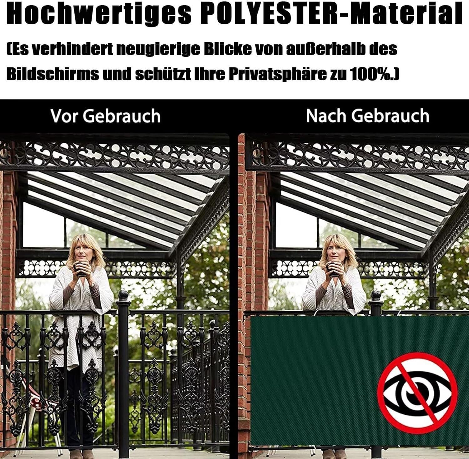 Osłona przednia ogrodzeniowa balkonu na patio w ogrodzie