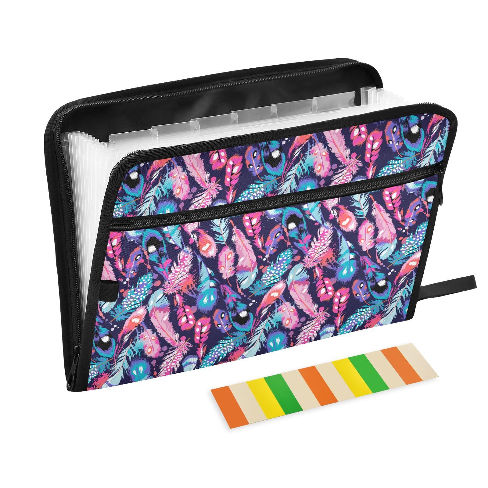 Sletend 13-Pocket Expanding File Folder – Cat Design, Water-Resistant, A4/Letter Size