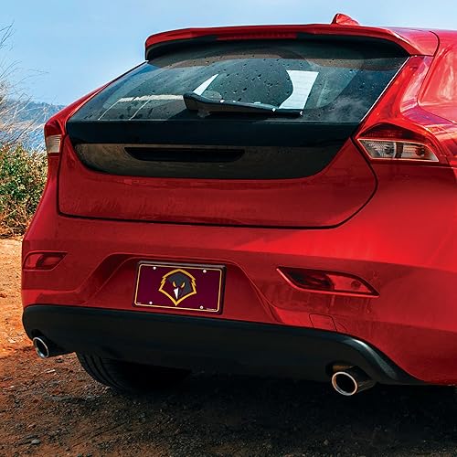 Miniatura 48 de NCAA etiqueta de metal para auto, negro