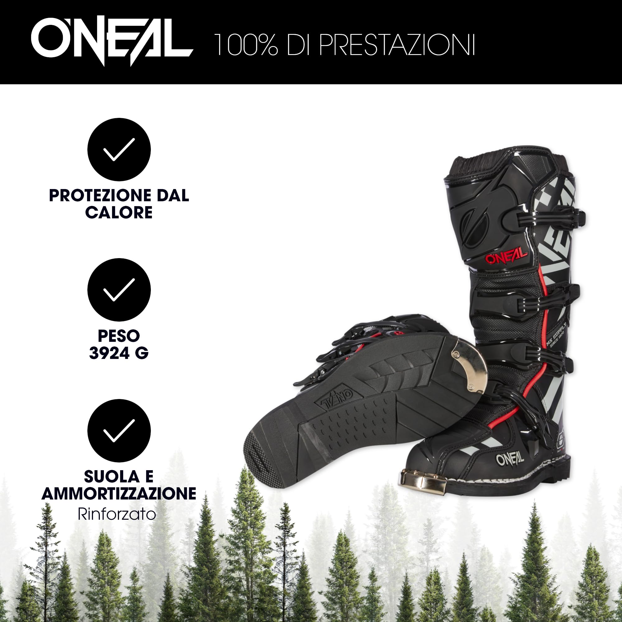 O'NEAL Barca Tributo Stivali da motoUnisex - Adulto