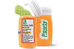 Weed Canister Interactive Plush Dog Toy | Squeaky Dog Chew Toy |...