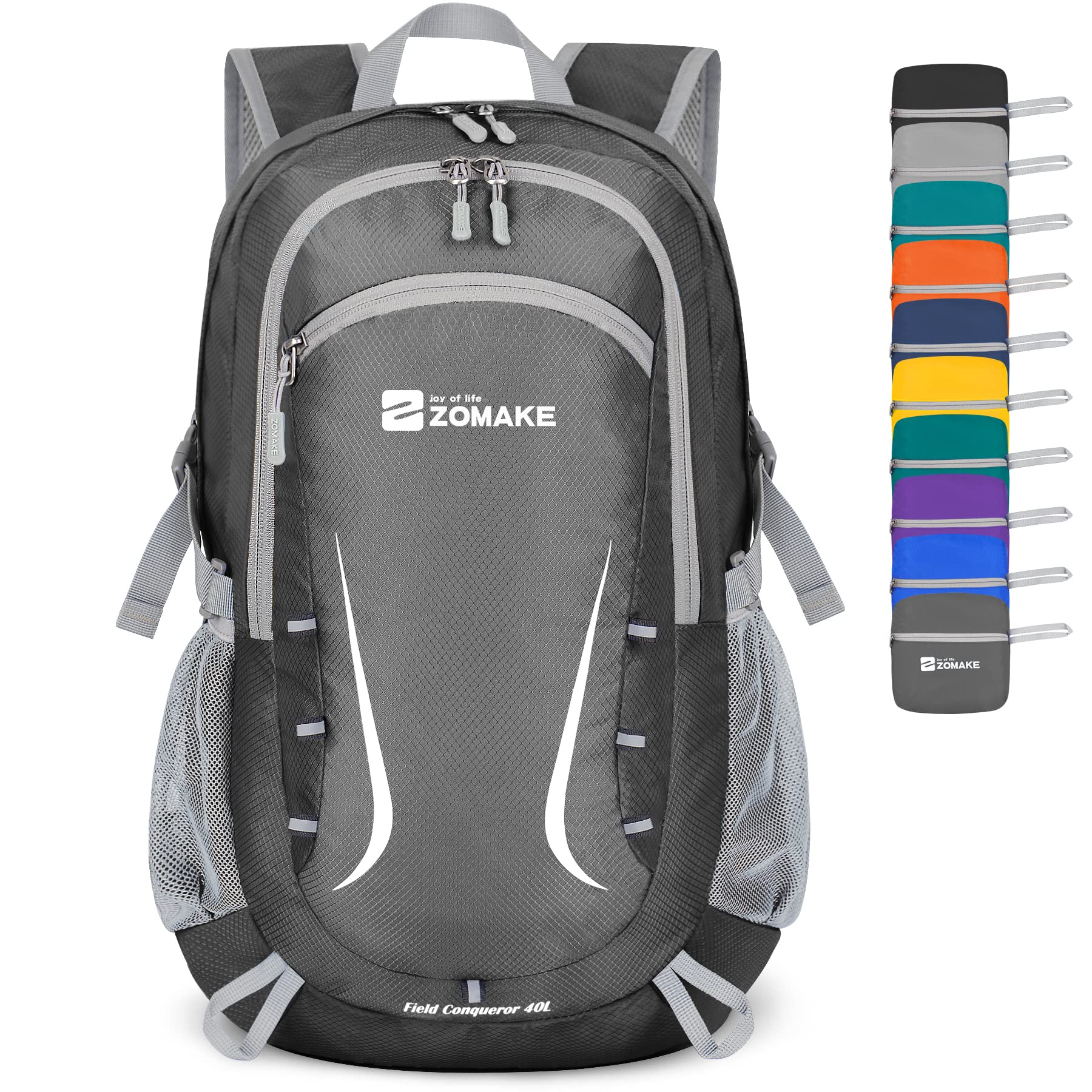 ZOMAKE Foldable Backpack - Hiking Daypack Lightweight Packable 35 L Water Resistant Travel Bag Nylon Outdoor Sports Gym Camping Rucksack Walking Trekking for Men Women Seniors