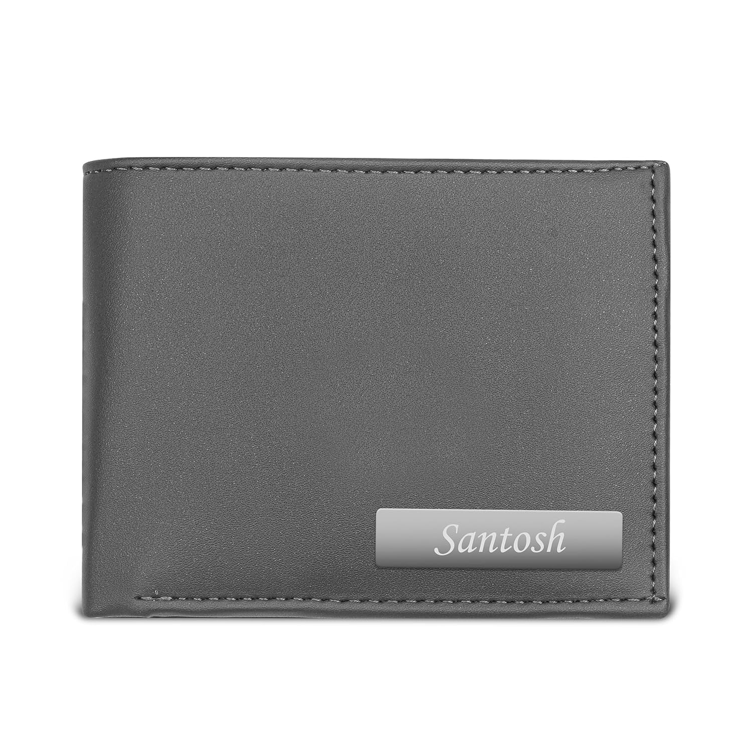 Personalized Handcarfted Leather Wallet | Sleek & Functional Design | Best Gift for Brother, Father, Husband, Boyfriend, etc (Grey)-image-12