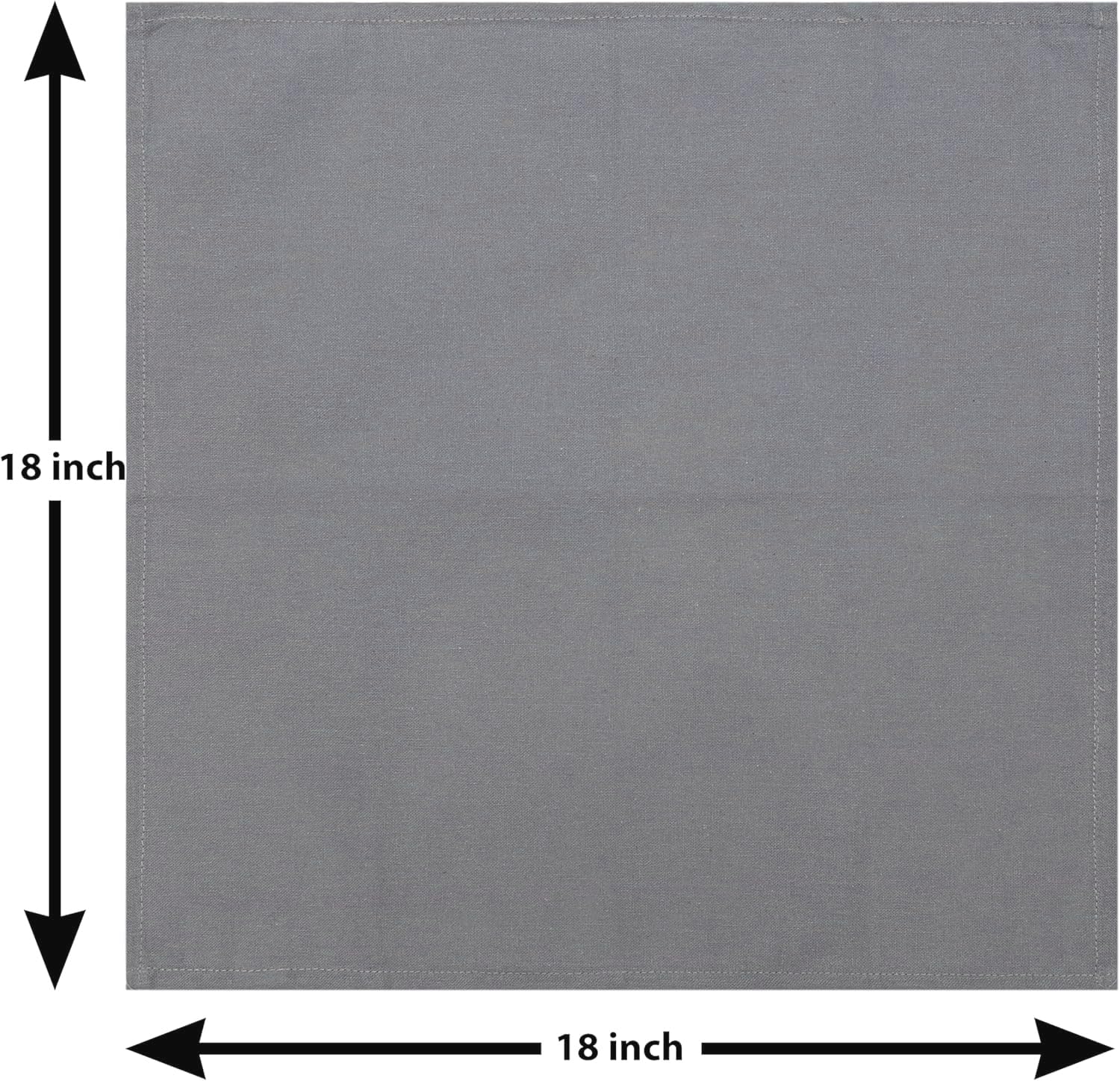 Cloth Napkins Set of 12 (18x18 Inches or 46x46 CM) 100% Cotton Everyday Use Premium Quality Cloth Napkins Festive Holiday Table Décor for Christmas Parties & Dining/Table Napkins-Grey-The Home Talk - Image 2