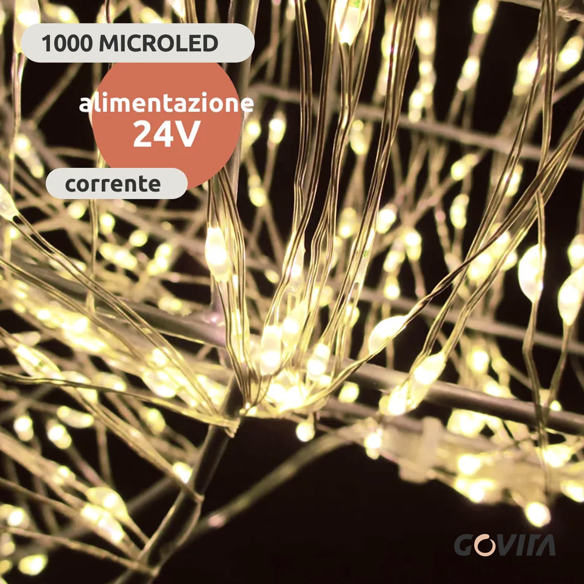 GOVITA Renna Natalizia Luminosa 3D con MicroLED, Struttura in Acciaio Zincato, Impermeabile per Esterno/Interno, Luce Bianco Caldo, Addobbo Natale per Giardino e Casa, Modello Senza Slitta