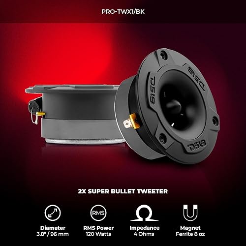 Miniatura 3 de DS18 PRO-X8.4BMPK - Paquete completo medio y alto, incluye 2 altavoces de rango medio de 8 pulgadas y 2 tweeter Super Bullet de aluminio de 1