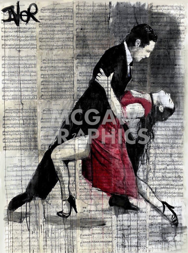 McGaw Graphics Midnight Tango by Loui Jover, Art Print Poster, Paper Size 24" x 18" Image Size 24" x 18"(641)