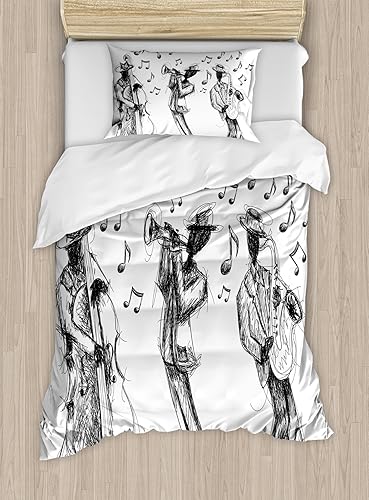 Miniatura 48 de Ambesonne - Funda de edredón multicolor disponible en tres tamaños y en diferentes colores, Tela, Beige, King