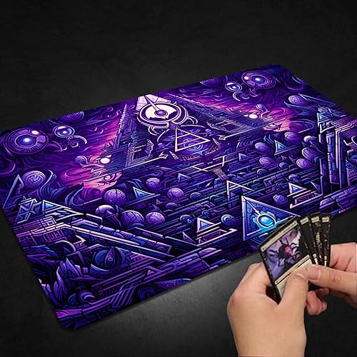 Miniatura 55 de MTG Playmat, Free Storage Bags, 24 x 14 Inches, TCG & Board Game Mat with Zones