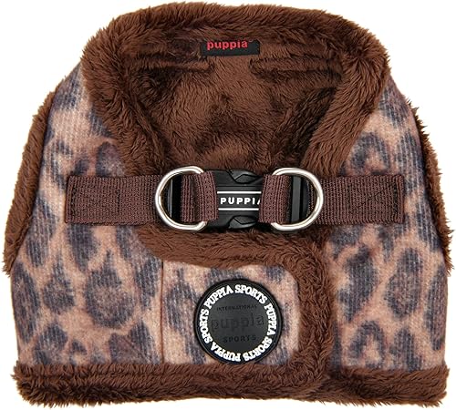 Miniatura 10 de Puppia Kovo - Arnés tipo chaleco para perro, diseño cálido de leopardo de invierno para perros pequeños y medianos, beige, talla M