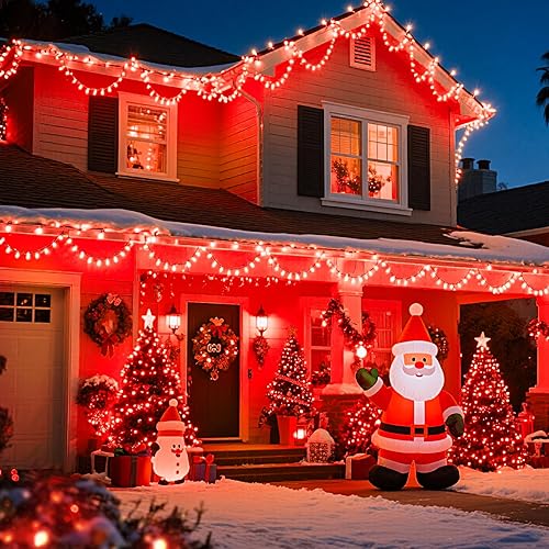 Miniatura 6 de Brightown Paquete de 50 bombillas incandescentes C9 rojas, bombillas de repuesto C9 de Navidad para cadena de luces de Navidad, base intermedia E17,