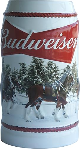 Miniatura 2 de Budweiser Humpen, jarra para cerveza Holiday Stein, 31oz, 2016